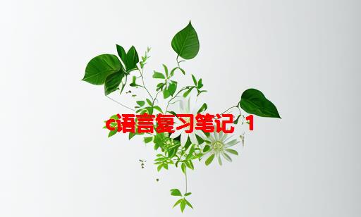 C语言复习笔记 1